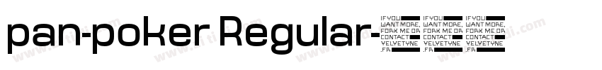 pan-poker Regular字体转换